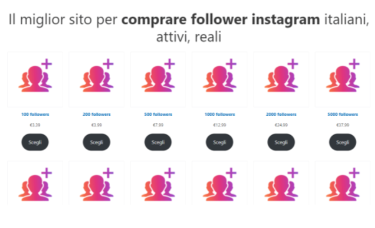 Acquistare Follower Instagram